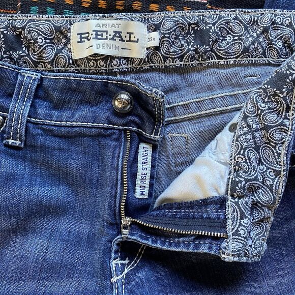 Ariat R.E.A.L Perfect Rise Rosa Boot Cut Jeans. Western Wear. Plus size 35/32. - Picture 7 of 10